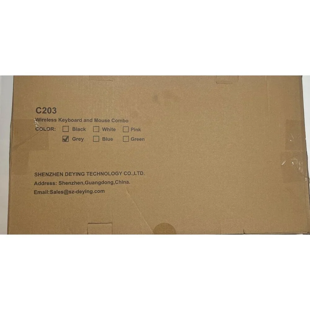 Wireless Keyboard & Mouse Combo C203 Grey